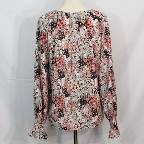 Simple Fun Floral Flowy Boho Blouse Size S - Picture 6 of 10